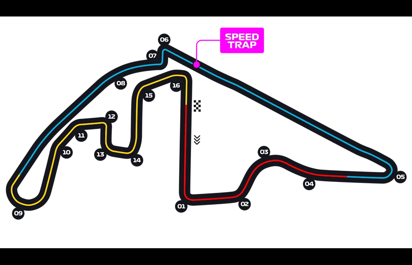 Yas Marina Circuit track map